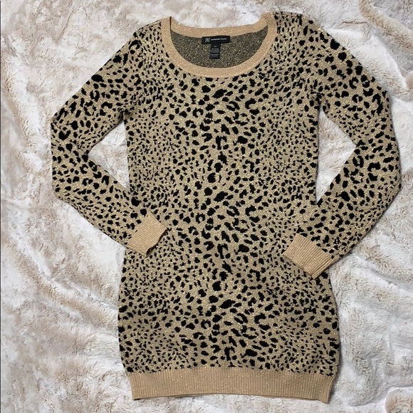 INC International Concepts Sweaters - INC leopard tunic sweater
